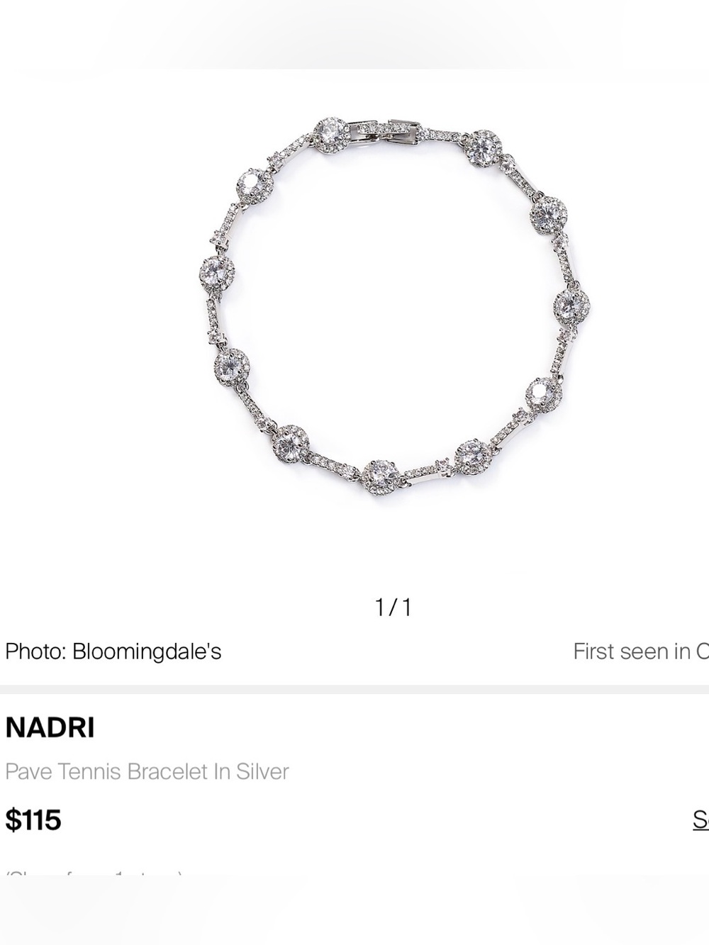 Nadri Pave Tennis Bracelet
